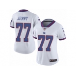 Women's Nike New York Giants #77 John Jerry Limited White Rush NFL Jersey