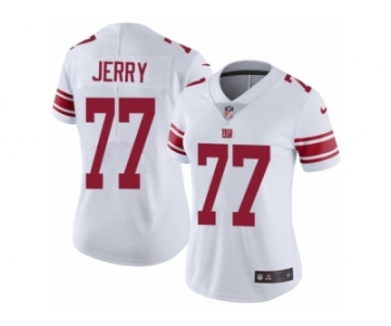 Women's Nike New York Giants #77 John Jerry Vapor Untouchable Limited White NFL Jersey