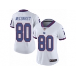 Women's Nike New York Giants #80 Phil McConkey Limited White Rush NFL Jersey