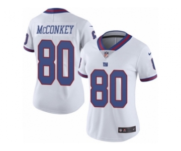 Women's Nike New York Giants #80 Phil McConkey Limited White Rush NFL Jersey