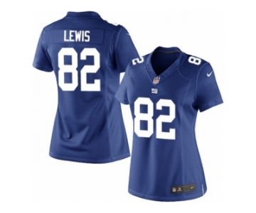 Women's Nike New York Giants #82 Roger Lewis Limited Royal Blue Team Color NFL Jersey