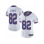 Women's Nike New York Giants #82 Roger Lewis Limited White Rush NFL Jersey