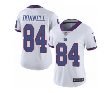 Women's Nike New York Giants #84 Larry Donnell Limited White Rush NFL Jersey