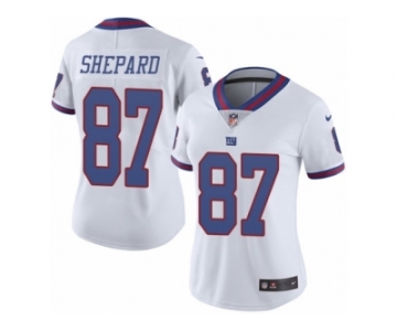 Women's Nike New York Giants #87 Sterling Shepard Limited White Rush NFL Jersey