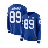 Women's Nike New York Giants #89 Mark Bavaro Limited Royal Blue Therma Long Sleeve NFL Jersey