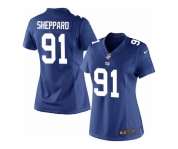 Women's Nike New York Giants #91 Kelvin Sheppard Limited Royal Blue Team Color NFL Jersey