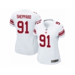 Women's Nike New York Giants #91 Kelvin Sheppard Limited White NFL Jersey