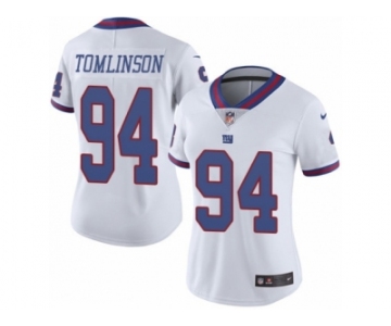 Women's Nike New York Giants #94 Dalvin Tomlinson Limited White Rush NFL Jersey