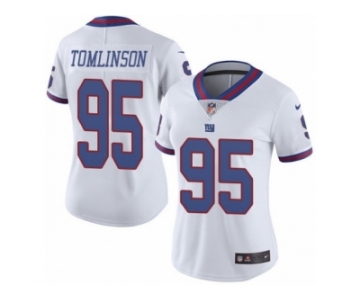 Women's Nike New York Giants #95 Dalvin Tomlinson Limited White Rush NFL Jersey