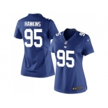 Women's Nike New York Giants #95 Johnathan Hankins Elite Royal Blue Jersey