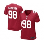 Women's Nike New York Giants #98 Damon Harrison Game Red Alternate NFL Jersey