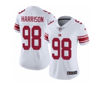 Women's Nike New York Giants #98 Damon Harrison Vapor Untouchable Limited White NFL Jersey