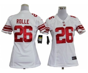 nike women nfl jerseys New York Giants #26 Antrel Rolle White [nike]