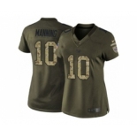 nike women nfl jerseys new york giants #10 eli manning army green[nike Limited Salute To Service]