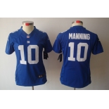 nike women nfl jerseys new york giants #10 manning blue[nike limited]