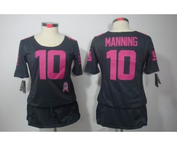 nike women nfl jerseys new york giants #10 manning dk.grey[breast cancer awareness]