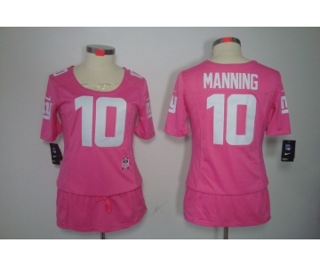 nike women nfl jerseys new york giants #10 manning pink[breast cancer awareness]