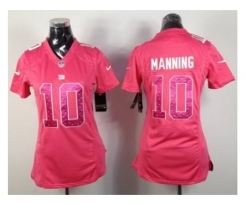 nike women nfl jerseys new york giants #10 manning pink[nike]