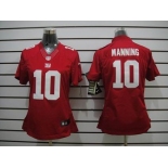 nike women nfl jerseys new york giants #10 manning red[nike limited]