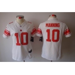 nike women nfl jerseys new york giants #10 manning white[nike limited]