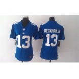 nike women nfl jerseys new york giants #13 beckhamjr blue[nike]