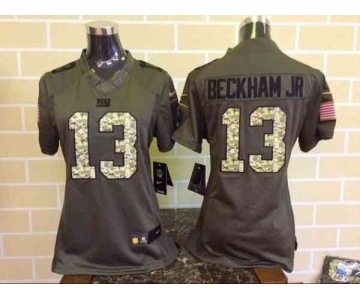 nike women nfl jerseys new york giants #13 bedkhamjr army green[nike Limited Salute To Service]