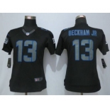 nike women nfl jerseys new york giants #13 bedkhamjr black[nike impact limited]