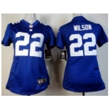 nike women nfl jerseys new york giants #22 wilson blue[nike]