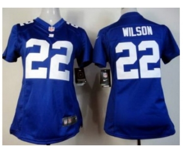 nike women nfl jerseys new york giants #22 wilson blue[nike]