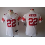 nike women nfl jerseys new york giants #22 wilson white[nike limited]