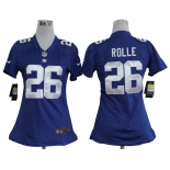 nike women nfl jerseys new york giants 26 rolle blue[nike]