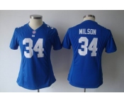 nike women nfl jerseys new york giants #34 wilson blue[nike]