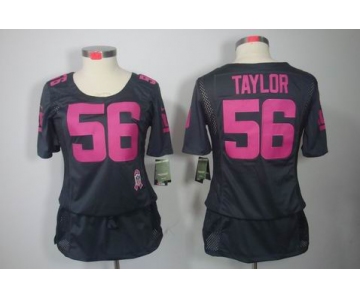 nike women nfl jerseys new york giants #56 taylor dk.grey[breast cancer awareness]