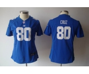 nike women nfl jerseys new york giants #80 cruz blue[nike]