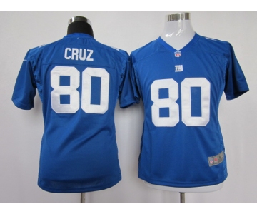 nike women nfl jerseys new york giants #80 cruz blue[nike]