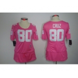 nike women nfl jerseys new york giants #80 cruz pink[breast cancer awareness]