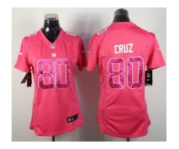 nike women nfl jerseys new york giants #80 cruz pink[nike]