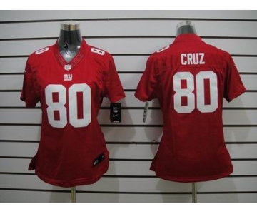 nike women nfl jerseys new york giants #80 cruz red[nike limited]