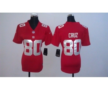 nike women nfl jerseys new york giants #80 cruz red[nike]