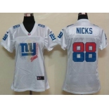 nike women nfl jerseys new york giants #88 nicks white[2012 fem fan]