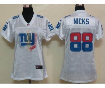 nike women nfl jerseys new york giants #88 nicks white[2012 fem fan]