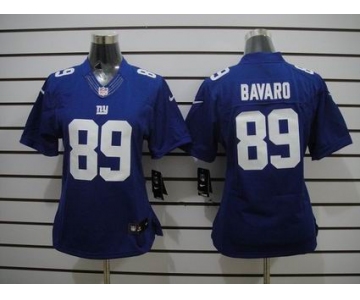 nike women nfl jerseys new york giants #89 bavado blue[nike limited]