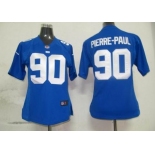 nike women nfl jerseys new york giants #90 pierre.paul blue[nike]