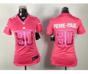 nike women nfl jerseys new york giants #90 pierre.paul pink[nike]