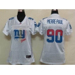 nike women nfl jerseys new york giants #90 pierre.paul white[2012 fem fan]