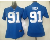 nike women nfl jerseys new york giants #91 tuck blue[nike]