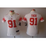 nike women nfl jerseys new york giants #91 tuck white[nike limited]