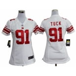 nike women nfl jerseys new york giants #91 tuck white[nike]