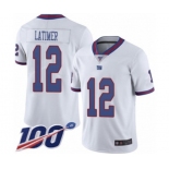 Youth New York Giants #12 Cody Latimer Limited White Rush Vapor Untouchable 100th Season Football Jersey