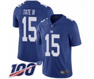 Youth New York Giants #15 Golden Tate III Royal Blue Team Color Vapor Untouchable Limited Player 100th Season Football Jersey